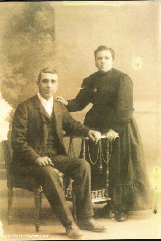 Joaquin Piqueras Martínez y Maria Rosa Mujeriego, a principios del Siglo XX